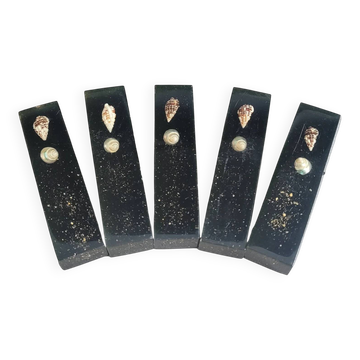5 shell-inclusion knife rests - Ref 1029