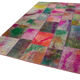 Handmade anatolian overdyed 198 cm x 302 cm multicolor patchwork carpet