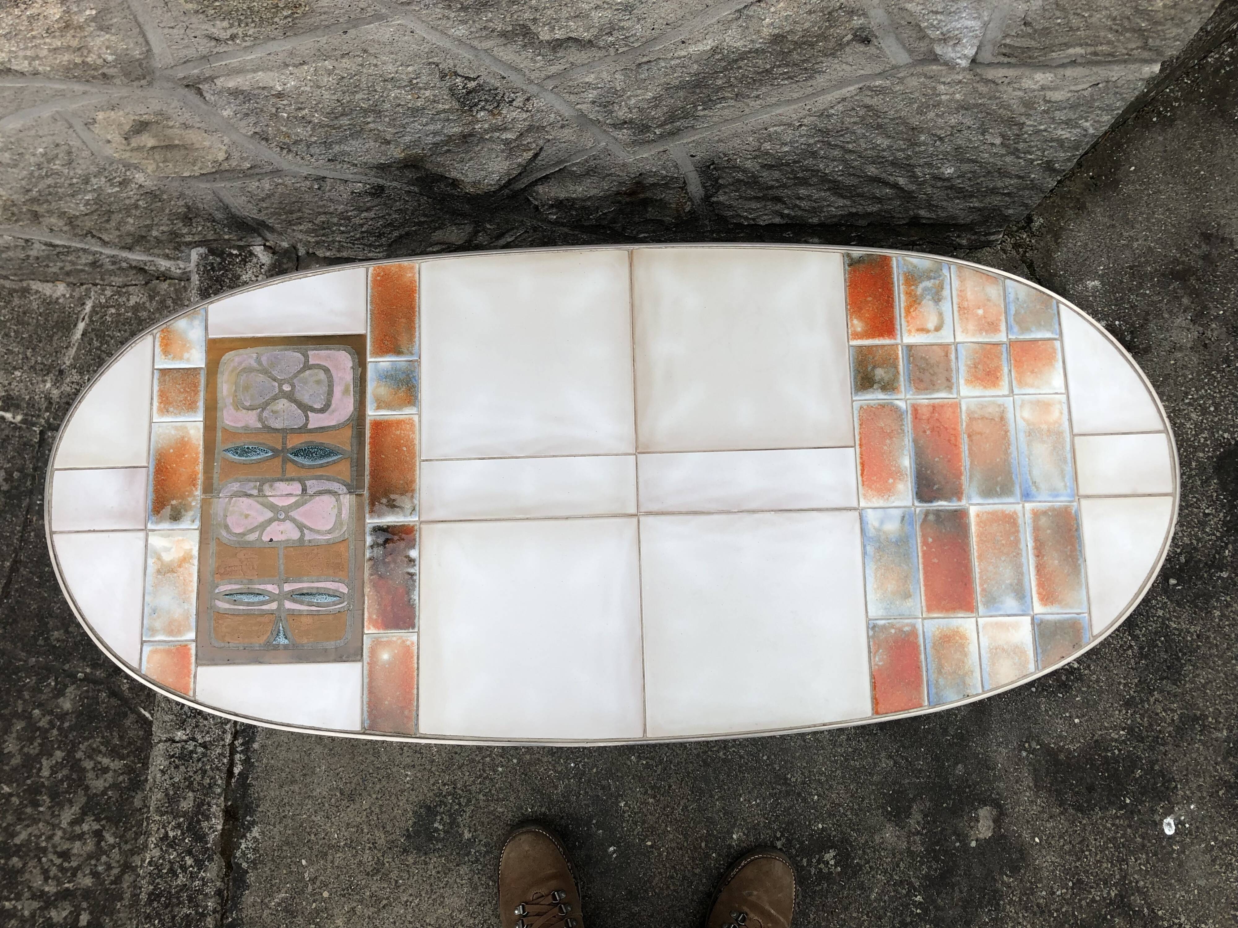 Ceramic coffee table by Jean Gregorieff