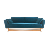 Duck blue velvet sofa, Red Edition