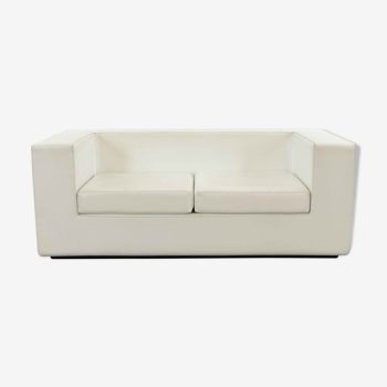 Throw Away Sofa by Willie Landels for Zanotta 1965 in white vinyl