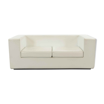 Throw Away Sofa by Willie Landels for Zanotta 1965 in white vinyl