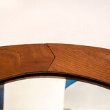 Mirror framed in Campo walnut wood and Graffi Italia Anni '50