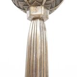 Art Deco silver-plated brass chandelier, 1920