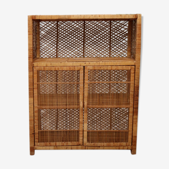 Braided rattan buffet