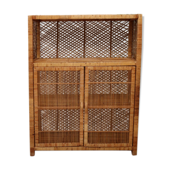 Braided rattan buffet