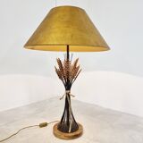 Vintage sheaf of wheat table lamp - 1960s