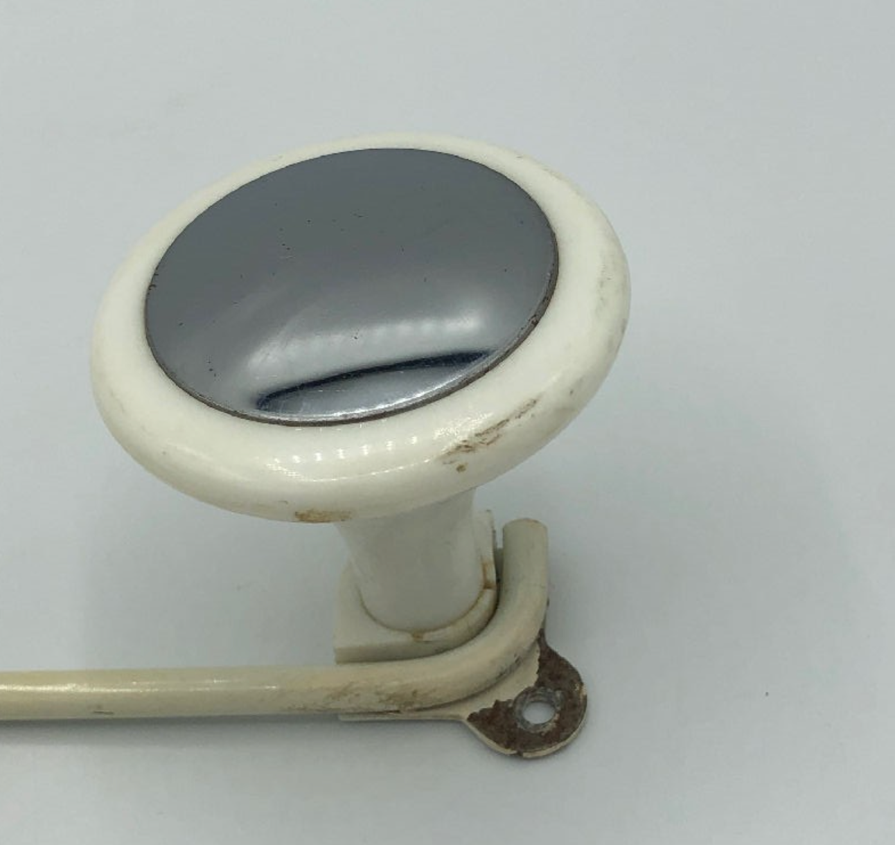 Vintage hook white and chrome