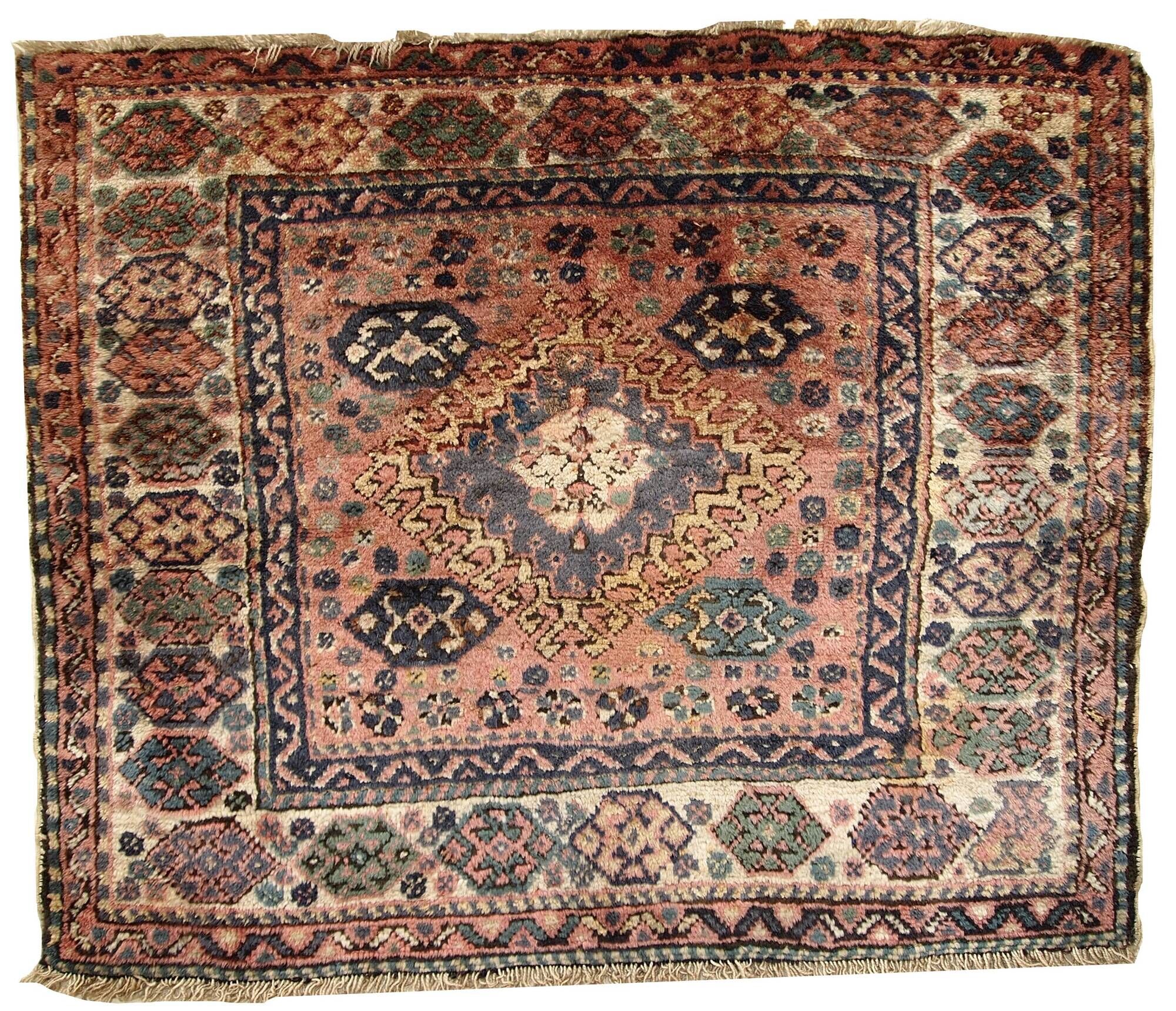 Sac Ancien Kurde Persan Fait Main – Années 1930 – 79 cm x 95 cm