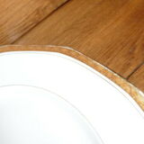 Limoges porcelain dessert dish by A.Blin vintage Vierzon décor