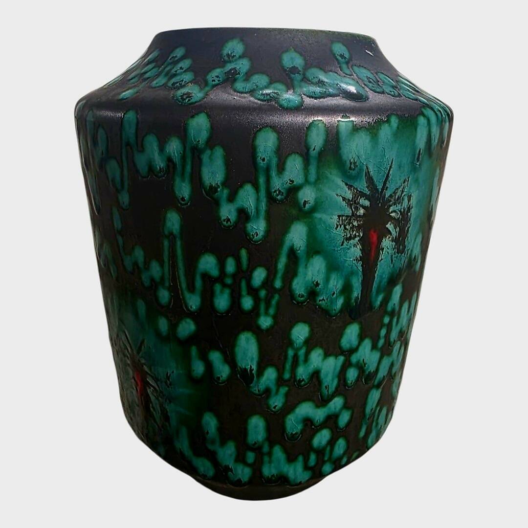 Vase West Germany "Fat Lava" – Décor Émaillé - Circa 1970