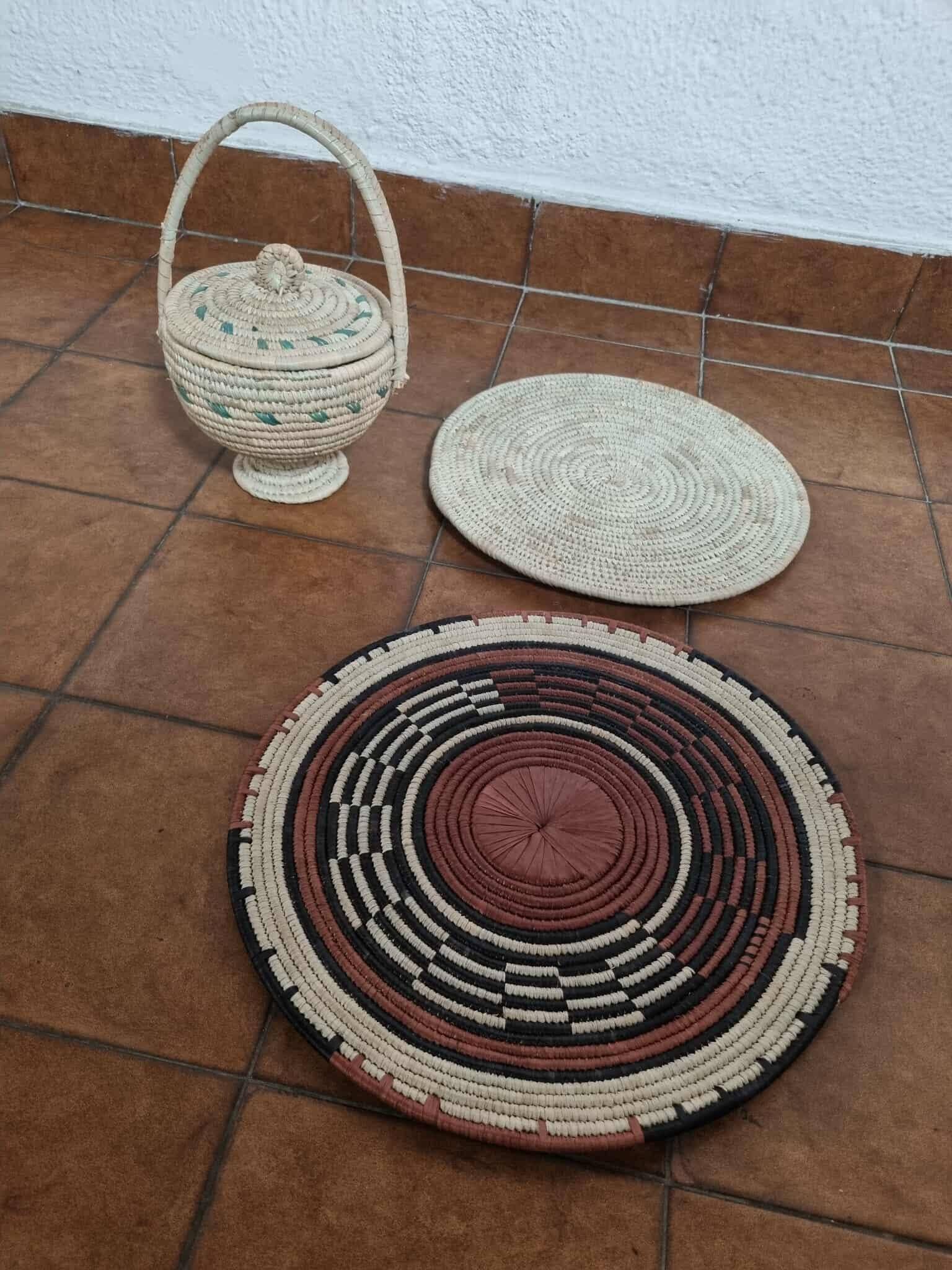 Set of 3 Woven African Baskets – Fulani Mbeedu from Cameroon