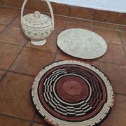 Set of 3 Woven African Baskets – Fulani Mbeedu from Cameroon
