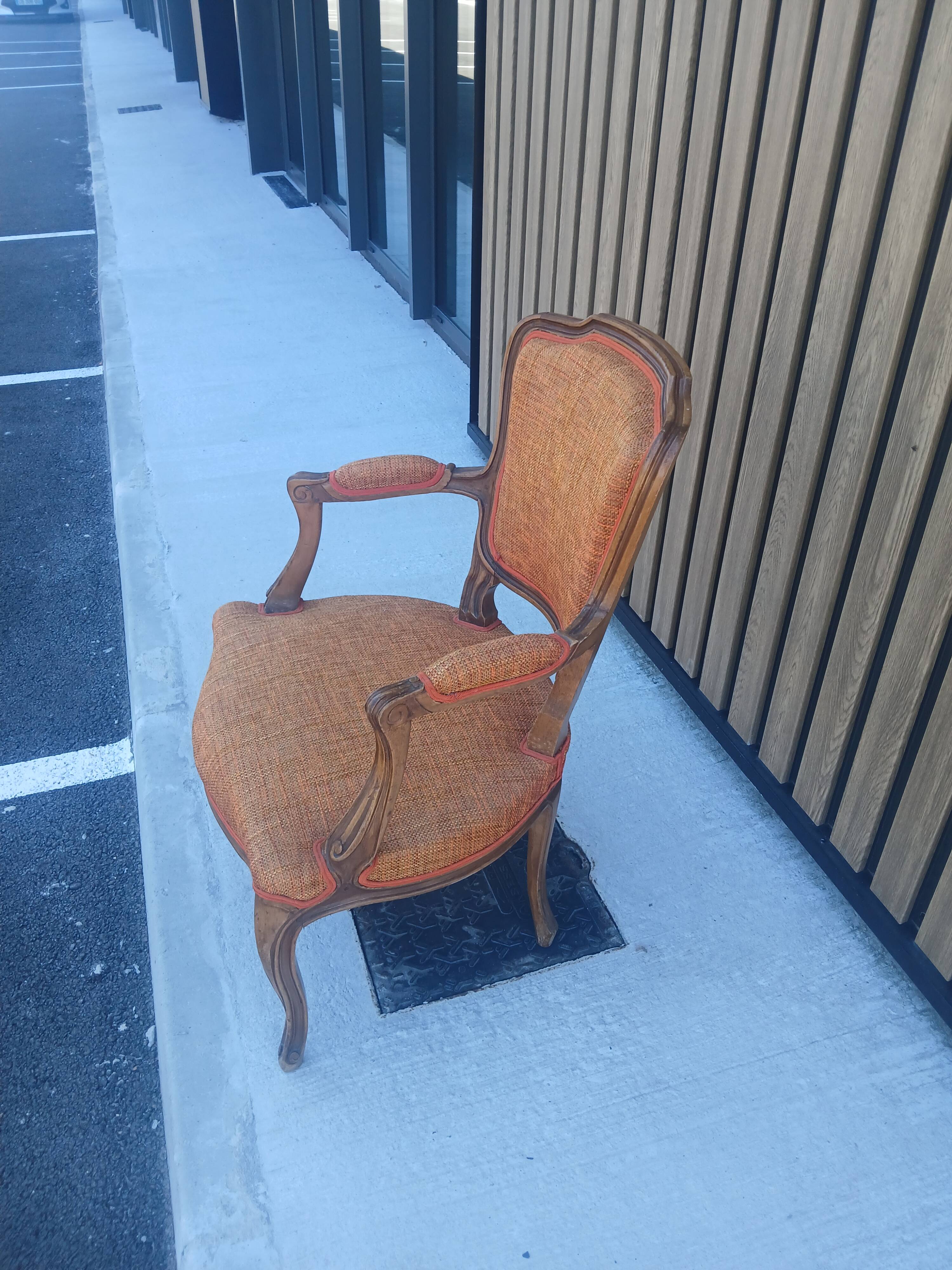 Antique convertible armchair