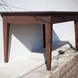 Farm table pear wood, old wood table, table 2 drawers, kitchen, countryside, chalet