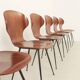 Six plywood chairs by Carlo Ratti, Italy, 1950s.