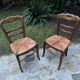 Paire de chaises anciennes paillées