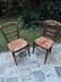 Pair of antique straw-seated chairs