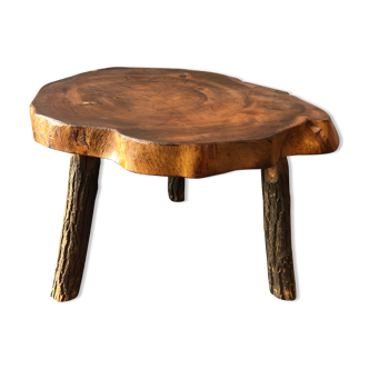 Brutalist oak coffee table