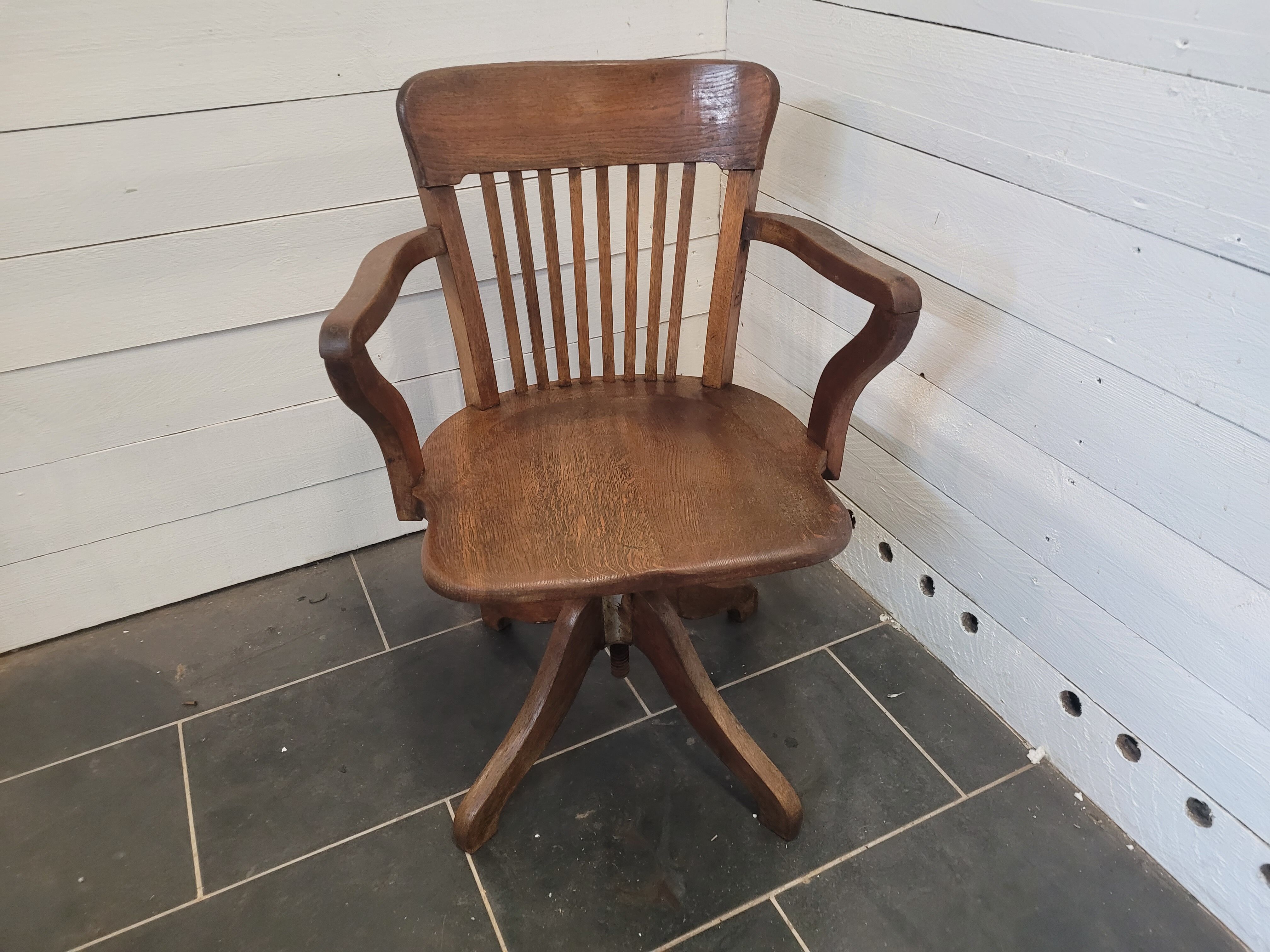 American desk chair in oak