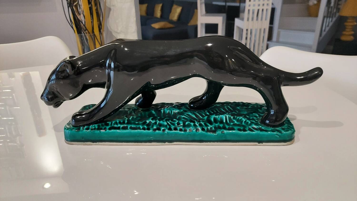 Ceramic Panther Vallauris art deco 1930