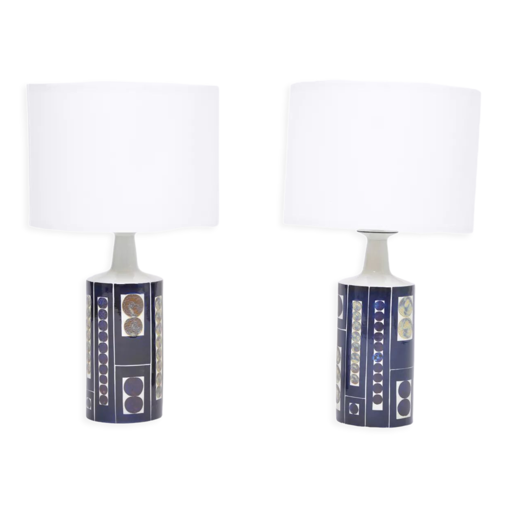 Pair of Royal 7 Midcentury Table Lamps by Ingelise Koefoed for Fog & Mørup