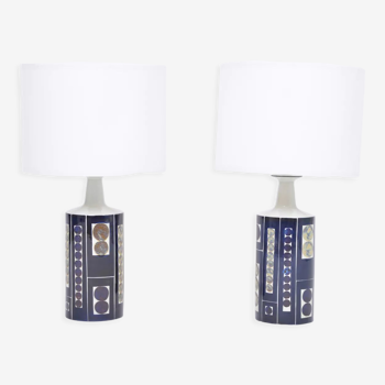 Pair of Royal 7 Midcentury Table Lamps by Ingelise Koefoed for Fog & Mørup