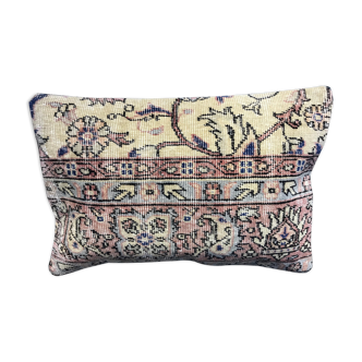Vintage Faded Lumbar Cushion with Flowers 40x60cm