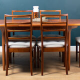 Retro Extending Dining Table & 6 Chairs By Mcintosh of Kirkcaldy