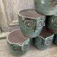Set 6 vintage ceramic owl mugs