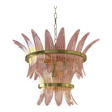 Lustre "palmette" en verre de murano