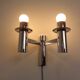 Chromed Glass Wall Lamp from OTT International, 1960s