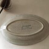 Stoneware dish or ramekin, decorated with thistles made by Sarreguemines