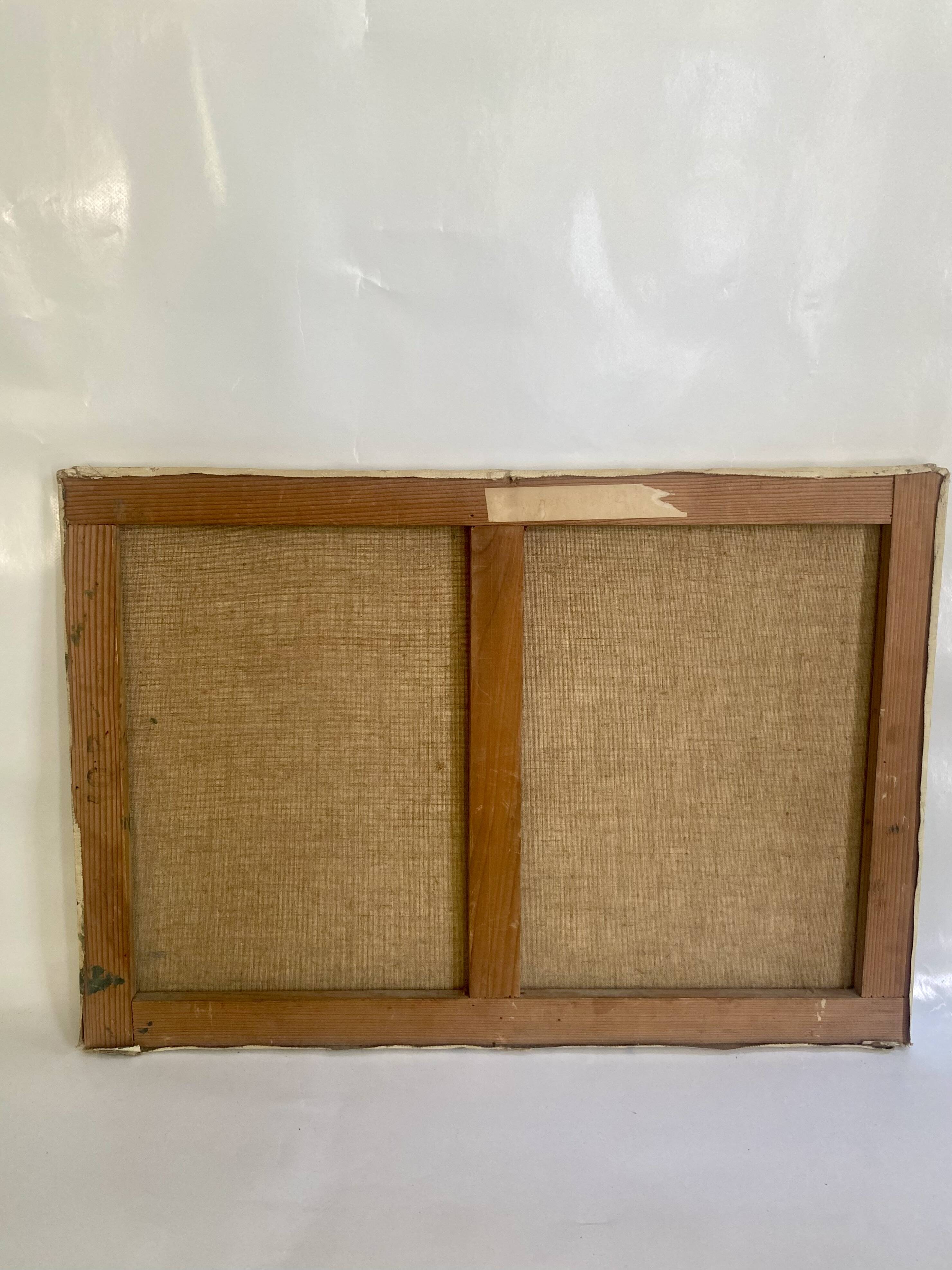 Tableau Huile sur toile plage de Sète  années 80