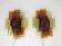 Set of wall lamps glass amber Holm Sorensen Denmark