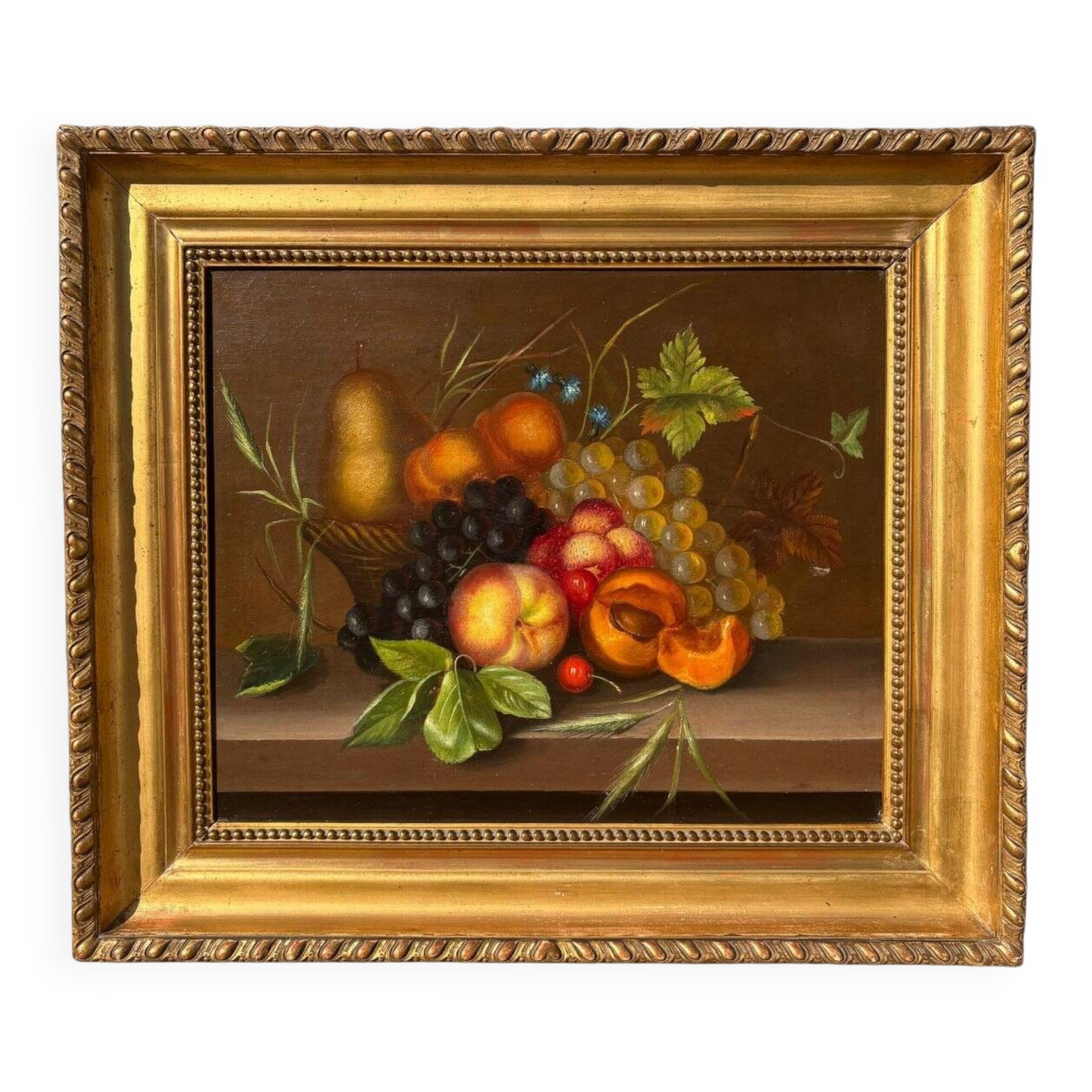 French school of the 19th century. Still lifes with fruits.