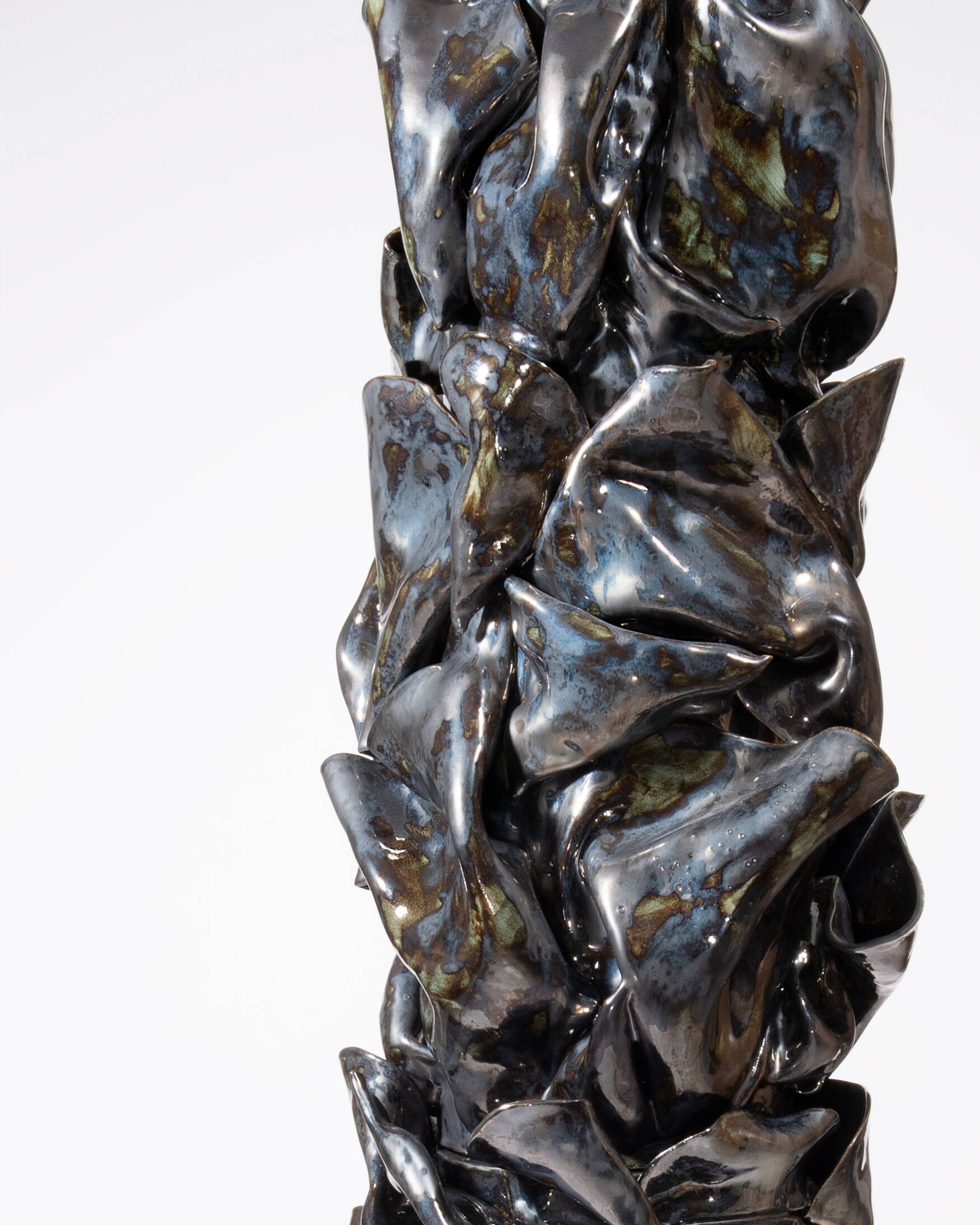 Stoneware ceramic totem
