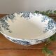 Antique large salad bowl on a pedestal in Saint-Amand earthenware (Nord)