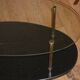 Marble and brass glass coffee table