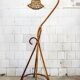 Wicker and bamboo floor lamp, Italy, 1950