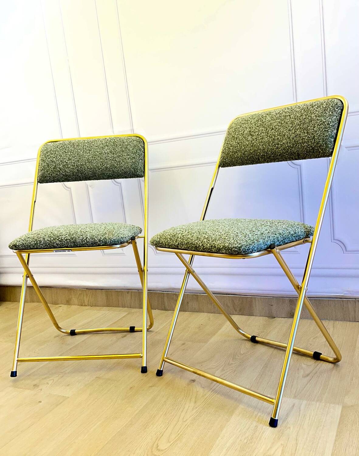 Paire de chaises Lafuma vintage restaurées – design années 70