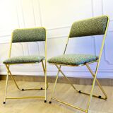 Paire de chaises Lafuma vintage restaurées – design années 70