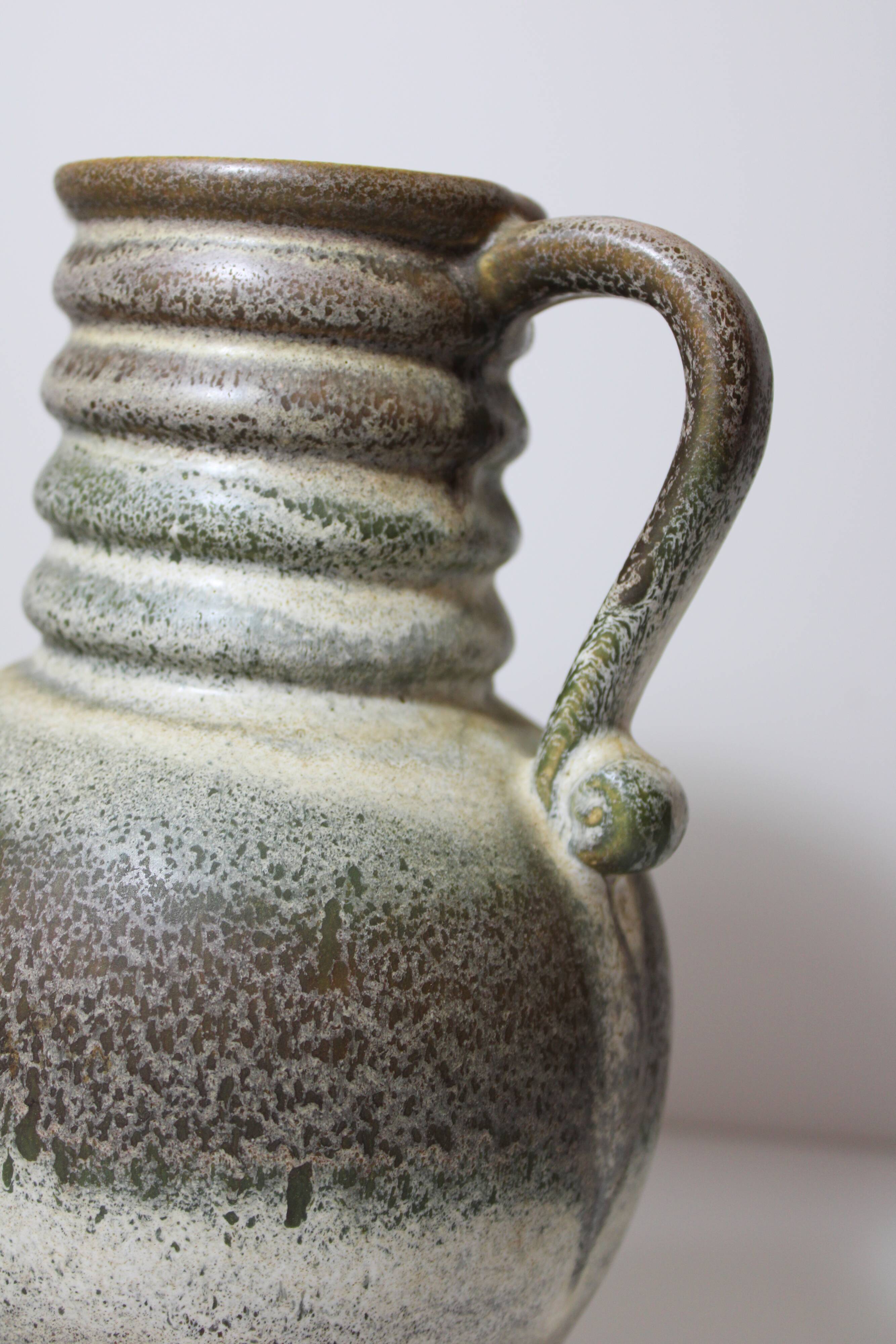 West germany blue green vintage carafe vase
