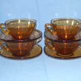 Set of 4 cups vintage vereco lunch