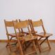 Set of 4 folding chairs in wood 70
