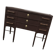 Vintage pine chest of drawers painted dark brown, 3 drawers from the 1950s mid-century style.