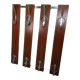 Vintage wooden wall coat rack, 8 hanging points