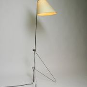 Original 1960s metal chrome floor lamp by Josef Hurka for Napako Czech