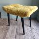 Stool footrest compass wood moumoute vintage Scandinavian design