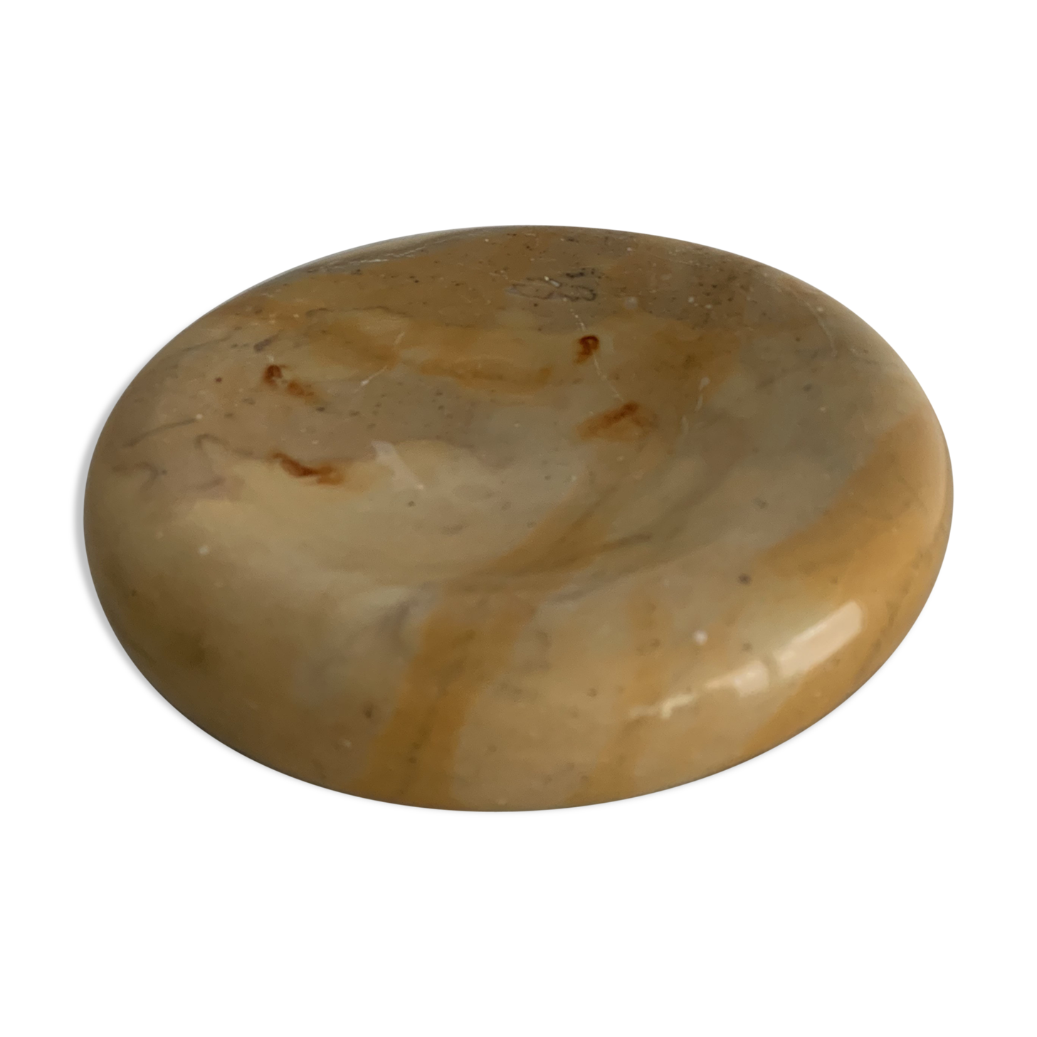 Vintage orange marble ashtray